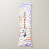 Lila orange Aquarellfarbe abstrakt fügen Sie den N Seitenschläferkissen (Vorderseite Vertikal)