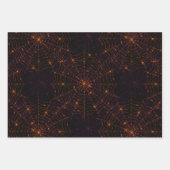 Lila, Orange & Black CobwebHalloween Bokeh Geschenkpapier Set (Vorderseite 2)