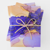 Lila Orange Blue Abstrakt Geschenkpapier Set (Beispiel)