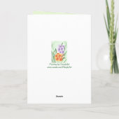 Lila orange Blume, Hyacinth Danke, Karten (Rückseite)