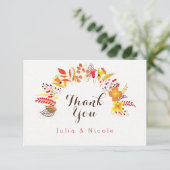 Lila Orange Boho Wildblume Foliage Hochzeit (Stehend Vorderseite)