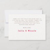 Lila Orange Boho Wildblume Foliage Hochzeit (Rückseite)