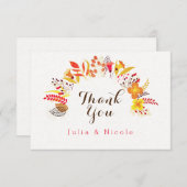 Lila Orange Boho Wildblume Foliage Hochzeit (Vorne/Hinten)