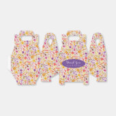 Lila Orange Boho Wildblume Foliage Hochzeit Geschenkschachtel (Ungefaltet)