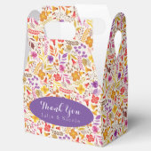 Lila Orange Boho Wildblume Foliage Hochzeit Geschenkschachtel (Geöffnet)