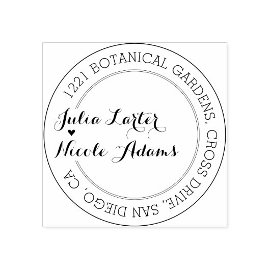 Lila Orange Boho Wildblume Foliage Hochzeit Gummistempel (Prägung)