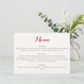 Lila Orange Boho Wildblume Foliage Hochzeit Menükarte (Stehend Vorderseite)