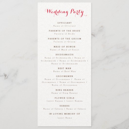 Lila Orange Boho Wildblume Foliage Hochzeit Programm (Rückseite)