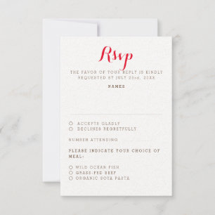 Lila Orange Boho Wildblume Foliage Hochzeit RSVP Karte