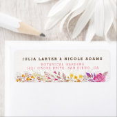 Lila Orange Boho Wildblume Foliage Wedding Labe (Insitu)