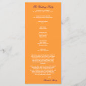 Lila & Orange Calla Lilies Hochzeitsprogramm Programm (Rückseite)