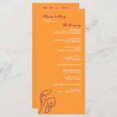 Lila & Orange Calla Lilies Hochzeitsprogramm Programm (Vorne/Hinten)