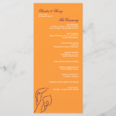 Lila & Orange Calla Lilies Hochzeitsprogramm Programm (Vorderseite)