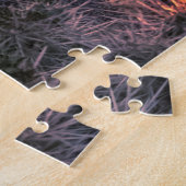 Lila Orange Cholla Cactus Joshua Tree Sunset Art Puzzle (Seite)