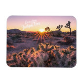 Lila Orange Cholla Cactus Joshua Tree Sunset Magnet (Horizontal)