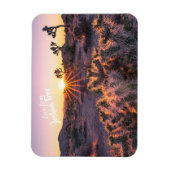 Lila Orange Cholla Cactus Joshua Tree Sunset Magnet (Vertikal)