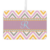 Lila Orange Diamond Zickzack Autolufterfrischer (Rückseite)