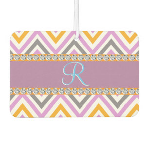 Lila Orange Diamond Zickzack Autolufterfrischer