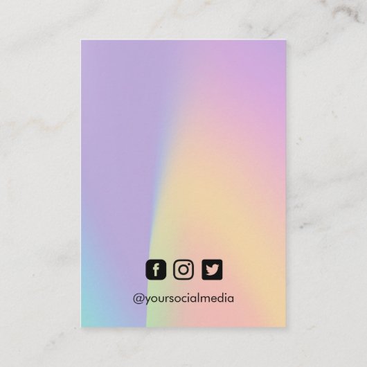 Lila Orange Earring-Display-Karte Visitenkarte (Rückseite)