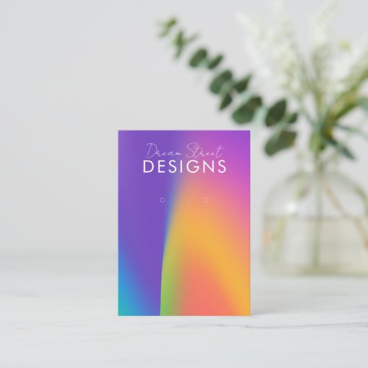 Lila Orange Earring-Display-Karte Visitenkarte (Stehend Vorderseite)