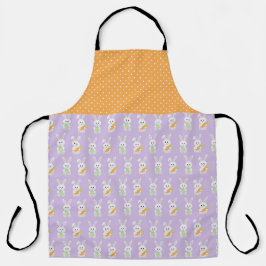 LILA- & ORANGE EASTER BUNNIES & CARROTS SCHÜRZE