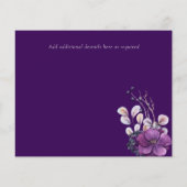 Lila Orange Floral Wedding Rett Dates (Rückseite)