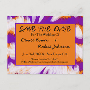 Lila Orange Gefärbte Krawatte Save the Date schwir