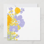 Lila-orange-gelbe Wildblumen 100. Geburtstag Einladung (Rückseite)