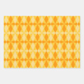 LILA ORANGE GREEN MARDI GRAS PATTERS GESCHENKPAPIER SET (Vorderseite)