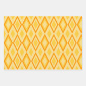 LILA ORANGE GREEN MARDI GRAS PATTERS GESCHENKPAPIER SET (Vorderseite)