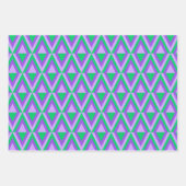 LILA ORANGE GREEN MARDI GRAS PATTERS GESCHENKPAPIER SET (Vorderseite 2)