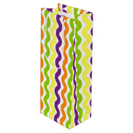 LILA ORANGE GREEN YELLOW HALLOWEEN GESCHENKTÜTE FÜR WEINFLASCHEN