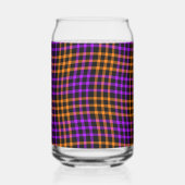 Lila Orange Karo Gingham Nahtloses Muster Dosenglas (Links)