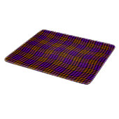 Lila Orange Karo Gingham Nahtloses Muster Schneidebrett (Ecke)