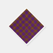 Lila Orange Karo Gingham Nahtloses Muster Serviette (Ecke)