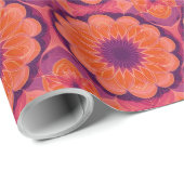 Lila Orange Mandala Geschenkpapier (Rolleneckpunkt)