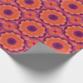 Lila Orange Mandala Geschenkpapier (Ecke)