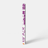 Lila Orange Multilingual Typografy Vielen Dank Samsung Galaxy Hülle (Linke Seite)