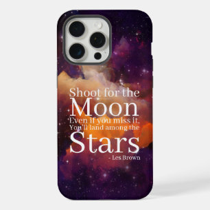 Lila Orange Nebel Inspirierendes Zitat iPhone 15 Pro Max Hülle