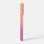 Lila Orange Ombre Personalisiert Initialmonogramm iPhone Hülle (Rechte Seite)