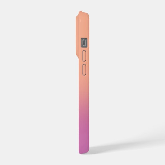 Lila Orange Ombre Personalisiert Initialmonogramm iPhone Hülle (Linke Seite)