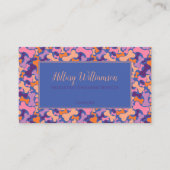 Lila Orange Pink Hunde Knochenpflege L Treuekarte (Vorderseite)