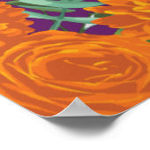 Lila Orange Rose Hochzeit Frühjahr Poster (Ecke)