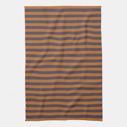 Lila Orange Streifen Muster Geschirrtuch (Vertikal)