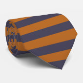 Lila Orange Streifenmuster Krawatte (Gerollt)