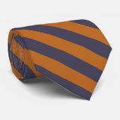 Lila Orange Streifenmuster Krawatte (Gerollt)