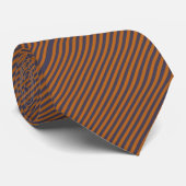 Lila Orange Streifenmuster Krawatte (Gerollt)