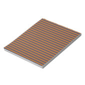 Lila Orange Streifenmuster Notizblock (Rotiert)