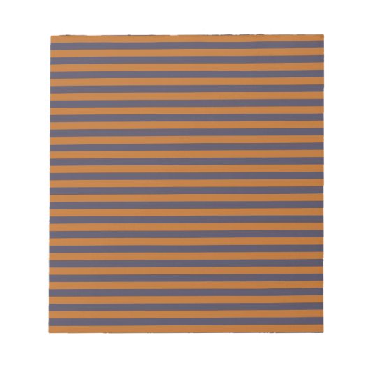 Lila Orange Streifenmuster Notizblock (Vorderseite)