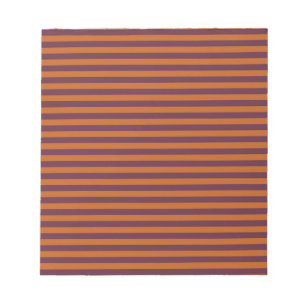 Lila Orange Streifenmuster Notizblock